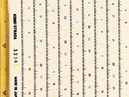 メジャー模様のオックスプリント_拡大イメージ