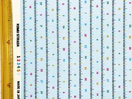 メジャー模様のオックスプリント_拡大イメージ