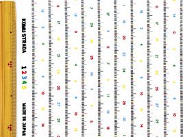 メジャー模様のオックスプリントオフホワイト