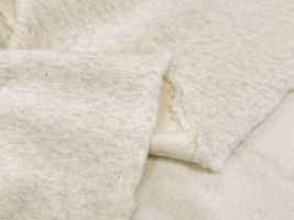 【現品限り特価】霜降りアイボリーの160cm幅国産裏起毛ニット_拡大イメージ