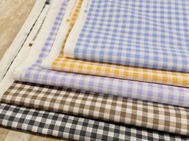 【現品限り特価】やさしいギンガムのローンプリント_拡大イメージ