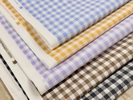 【現品限り特価】やさしいギンガムのローンプリント_拡大イメージ