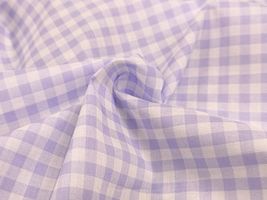 【現品限り特価】やさしいギンガムのローンプリントパープル