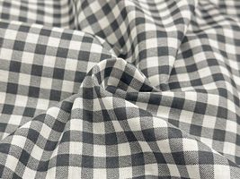 【現品限り特価】やさしいギンガムのローンプリントブラック