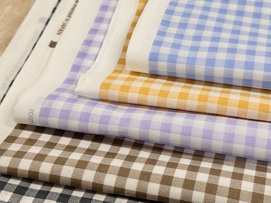 【現品限り特価】やさしいギンガムのローンプリント