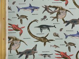 コットンこばやし ツイルプリント 海竜パラダイスミントグリーン地