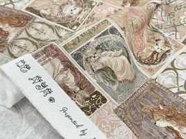 『Hoyoka』Art Nouveau Catsのシーチングプリント_拡大イメージ