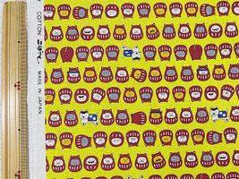 コットンこばやし綿麻キャンバスプリント「ねこだるま」_拡大イメージ