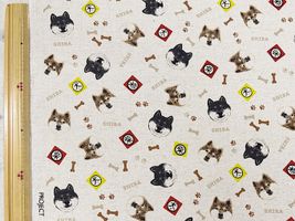 コットンこばやし綿麻キャンバスプリント「SHIBAINU〜柴犬〜」_拡大イメージ