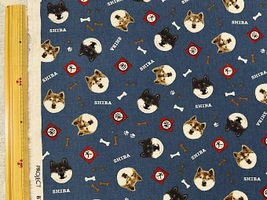 コットンこばやし綿麻キャンバスプリント「SHIBAINU〜柴犬〜」_拡大イメージ