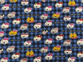 コットンこばやし綿麻キャンバスプリント「Buchakawa Neko」_拡大イメージ