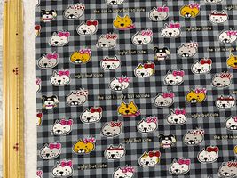 コットンこばやし綿麻キャンバスプリント「Buchakawa Neko」_拡大イメージ