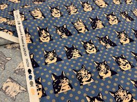 シーチングプリント un/no「CAT&DOT」_拡大イメージ