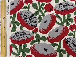 コットンこばやし綿麻キャンバスプリント「Carnivorous Plant」生成地×レッド