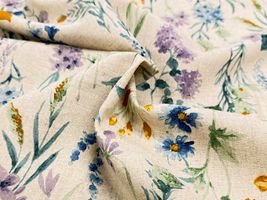 【現品限り特価】Exclusive Collection 綿麻シーチングプリント「ボタニカル・ガーデン」ナチュラル