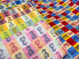 シーチングプリント un/no「TEDDYBARE ART」_拡大イメージ