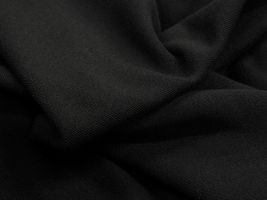【現品限り特価】170cm幅国産裏起毛ブラックニット_拡大イメージ