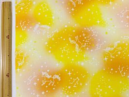 オックスプリント「星座とユニコーン」イエロー