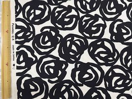 ナチュラルオックスプリント「ローズシルエット」ブラック