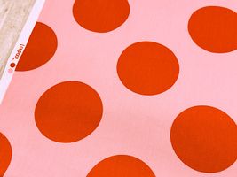 LOOPOOL はみだすドットのオックスプリントピンク系