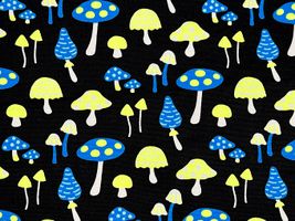 NEONマッシュルームのオックスプリント蛍光イエロー×黒