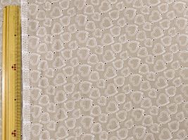 【現品限り特価】Exclusive Collection コットンローンレース 「ラブリーハート」ベージュ