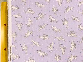 LEGIT DINOSAUR 恐竜好きのためのダブルガーゼプリントラベンダー