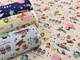 コットンこばやし綿麻キャンバスプリント「猫にっぽんおとぎ話」_拡大イメージ