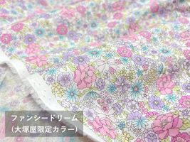 リボンと小花のブロードプリント_拡大イメージ