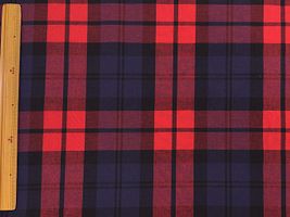 Exclusive Collection 西脇産先染綿麻ビッグタータンレッド×ネイビー系