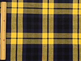 Exclusive Collection 西脇産先染綿麻ビッグタータンイエロー系