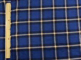 【現品限り特価】Exclusive Collection オーガニックヘリンボンシャーリングチェックブルー×イエロー