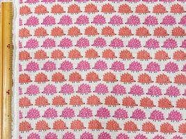 【現品限り特価】リネンライクスラブ ハリネズミさんピンク