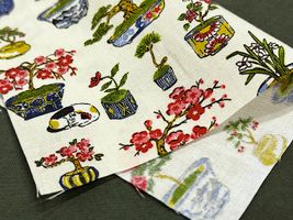 粋なスケアープリント「三毛猫と盆栽」_拡大イメージ