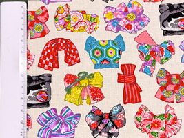 粋なスケアープリント「ハチワレ猫と着物帯」_拡大イメージ