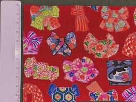 粋なスケアープリント「ハチワレ猫と着物帯」_拡大イメージ