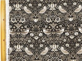 シーチングプリント BEST OF MORRIS「いちご泥棒」ブラック系