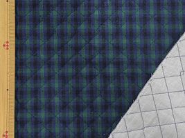 先染めチェックキルティング青ギンガム