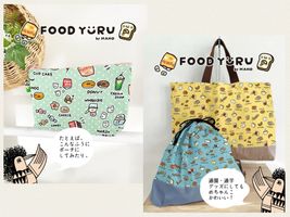 シーチングプリント FOOD YURU「ワイワイおかし柄」_拡大イメージ