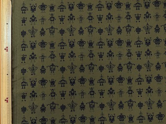 my piece of fabric ロボットの40ブロードプリント