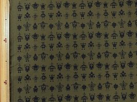 my piece of fabric ロボットの40ブロードプリントカーキグリーン