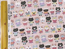 CBプリントNuance kids「コーディネートキャッツ」くすみピンク
