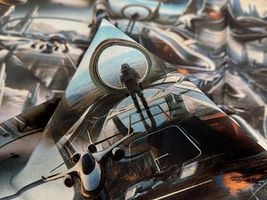 『nora.』シーチングプリント「Space Travel」_拡大イメージ