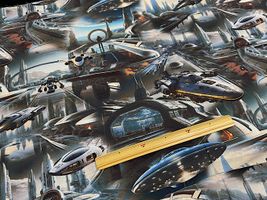 『nora.』シーチングプリント「Space Travel」_拡大イメージ