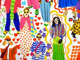 『nora.』ファッショニスタGIRLのシーチングプリントホワイト系