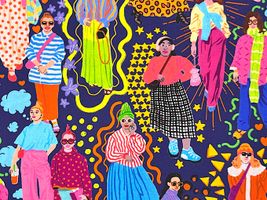 『nora.』ファッショニスタGIRLのシーチングプリントネイビー系