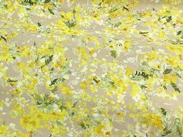 コッカファブリック 60ローンプリント「ミモザ・ガーデン」ベージュ