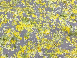 コッカファブリック 60ローンプリント「ミモザ・ガーデン」グレー