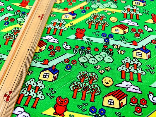 『nora.』シーチングプリント「NORA KUMA DOT」