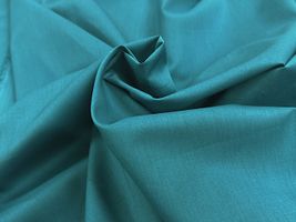 240本打ち込みの高密度80ローン無地ターコイズブルー